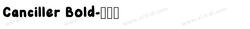 Canciller Bold字体转换
